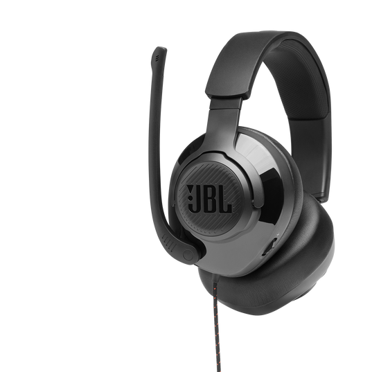JBL Quantum 200 - Black - Wired over-ear gaming headset with flip-up mic - Detailshot 1